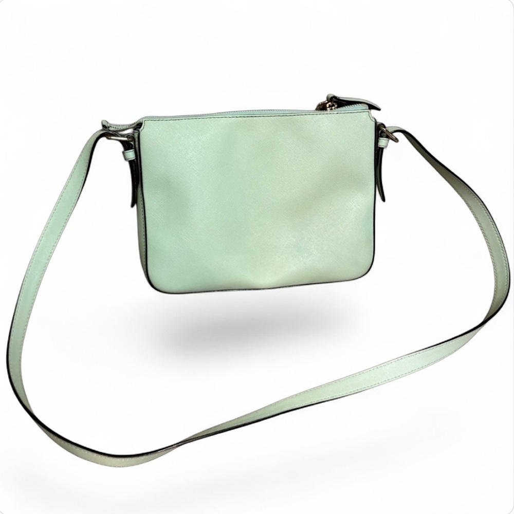 Kate Spade with free bag charm leather mint green crossbody bag shoulder tiffany - Picture 4 of 8